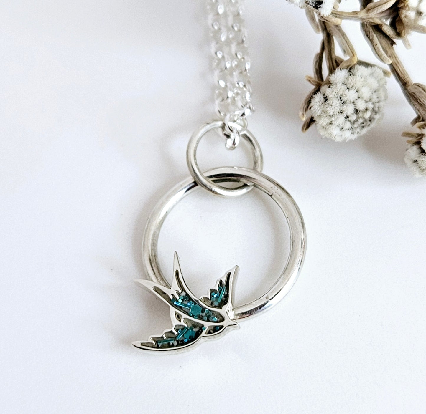 Mini Soaring Wings - Cremation Pendant