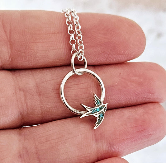 Mini Soaring Wings - Cremation Pendant