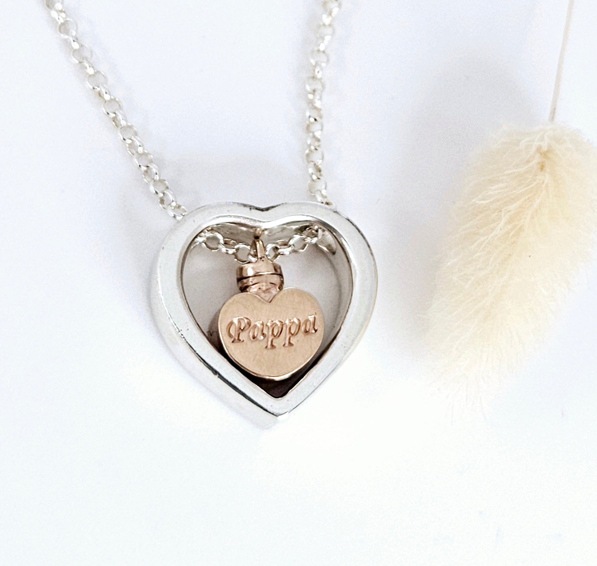 Floating Heart - Cremation Urn Pendant