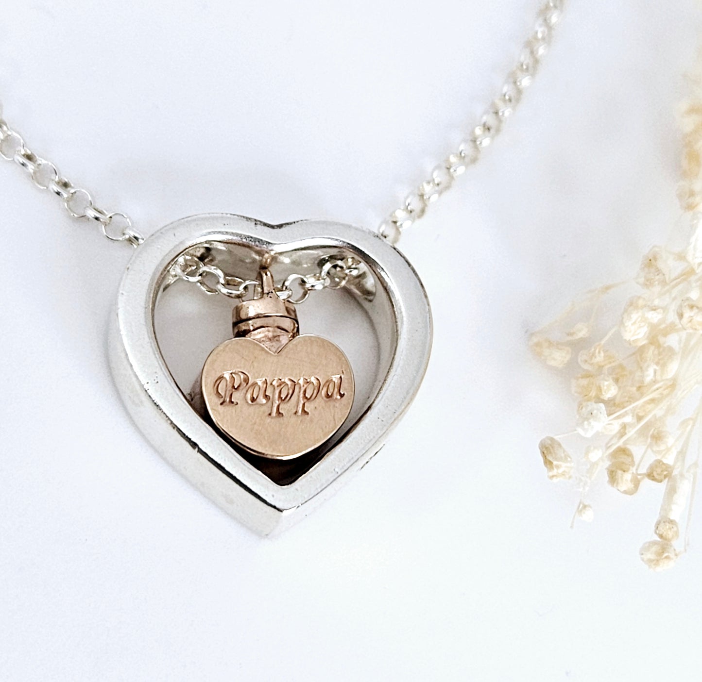 Floating Heart - Cremation Urn Pendant