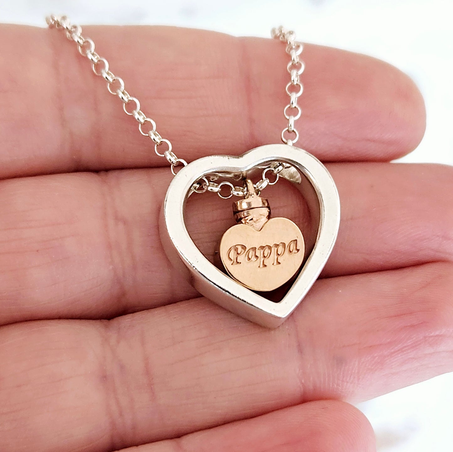 Floating Heart - Cremation Urn Pendant