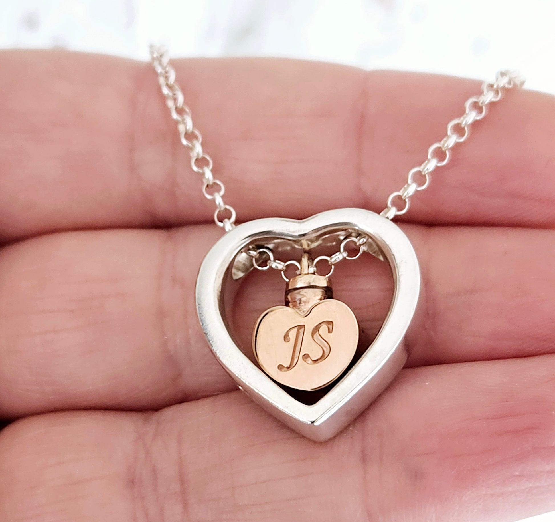 Floating Heart - Cremation Urn Pendant