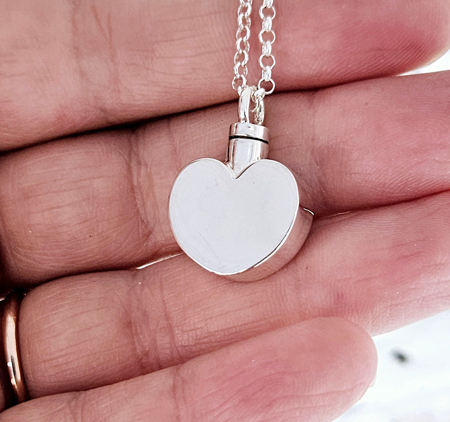 Plain Heart - Urn Pendant