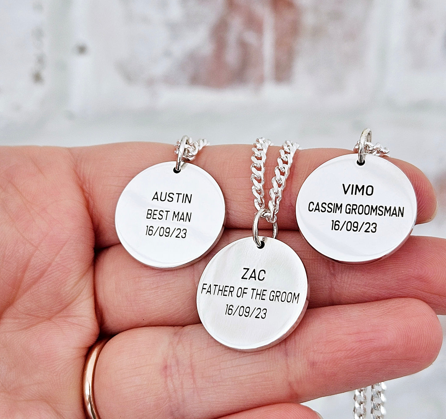 Personalised Disc Pendant