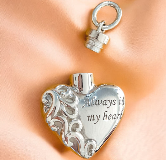 Always in my heart - Cremation Urn Pendant