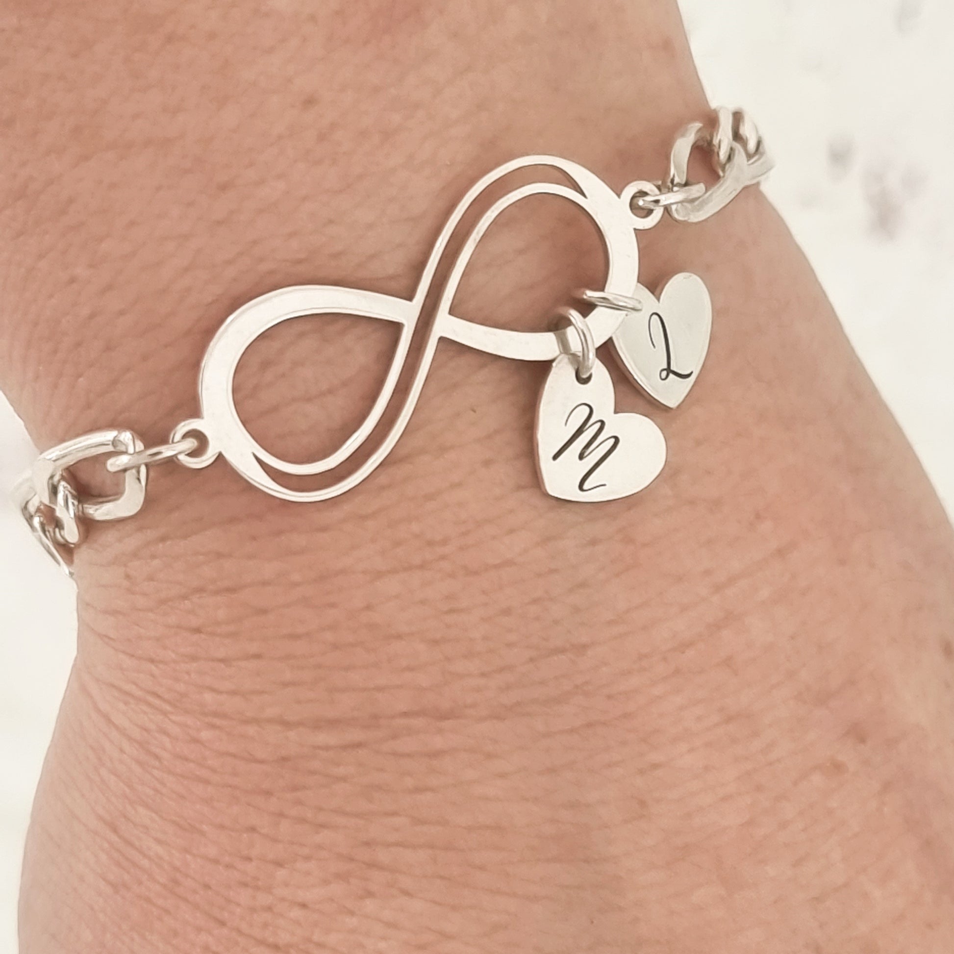 Infinity & Initial Heart - Bracelet