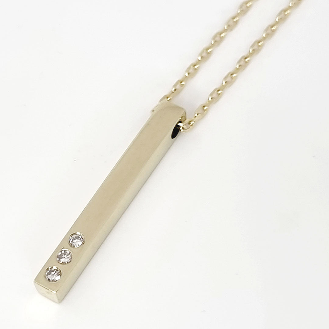 Solid bar necklace - Gold