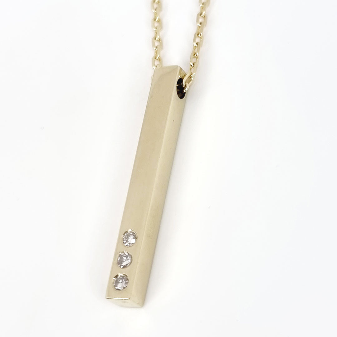 Solid bar necklace - Gold