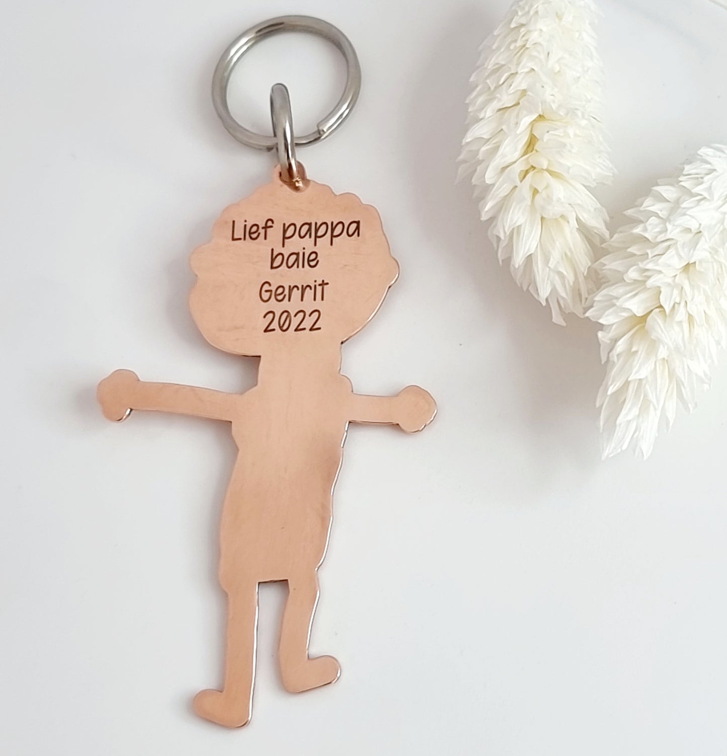 Kiddie Drawing -Copper/Silver Keyring