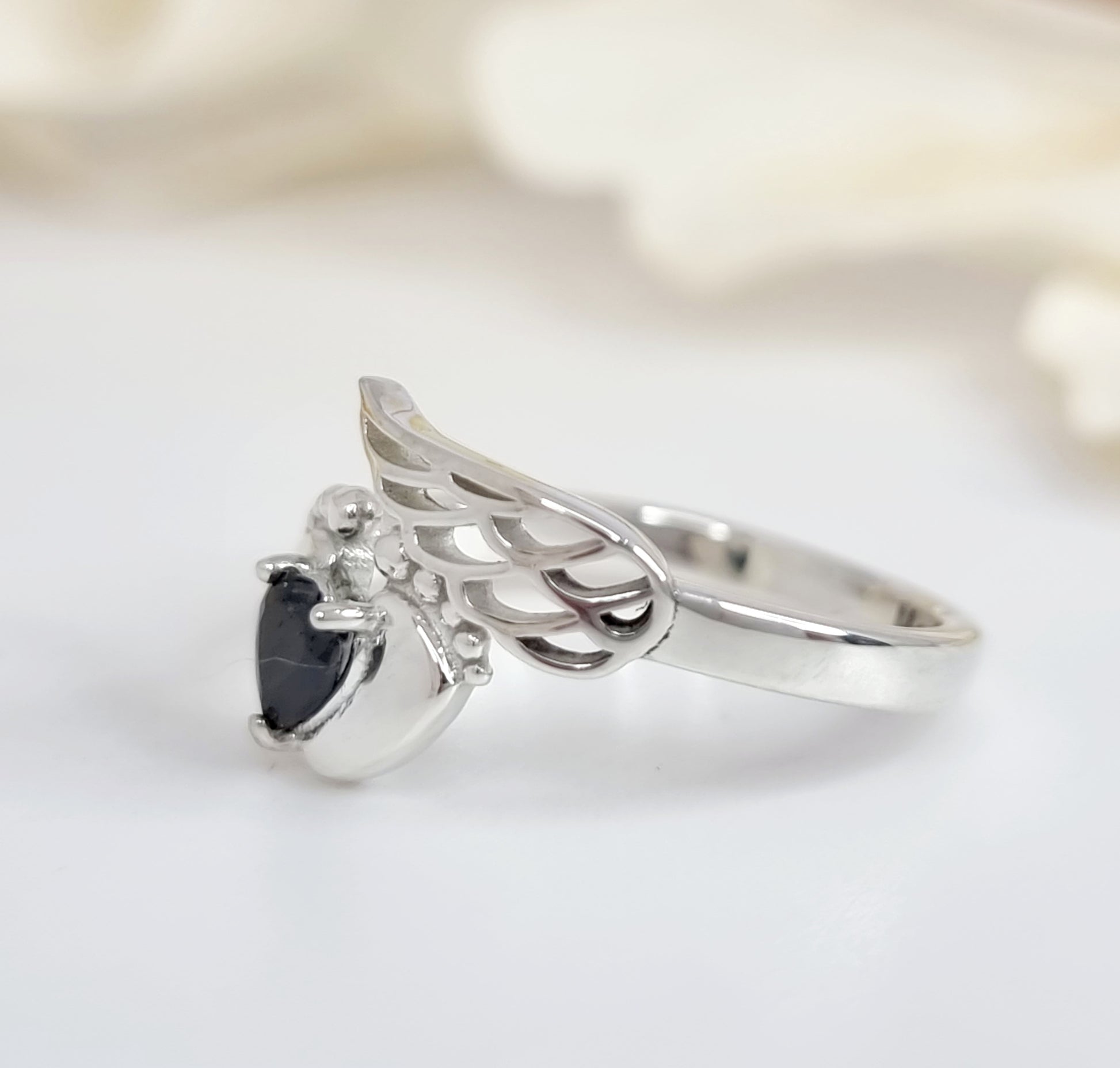 "Mommy of an Angel" - silver ring