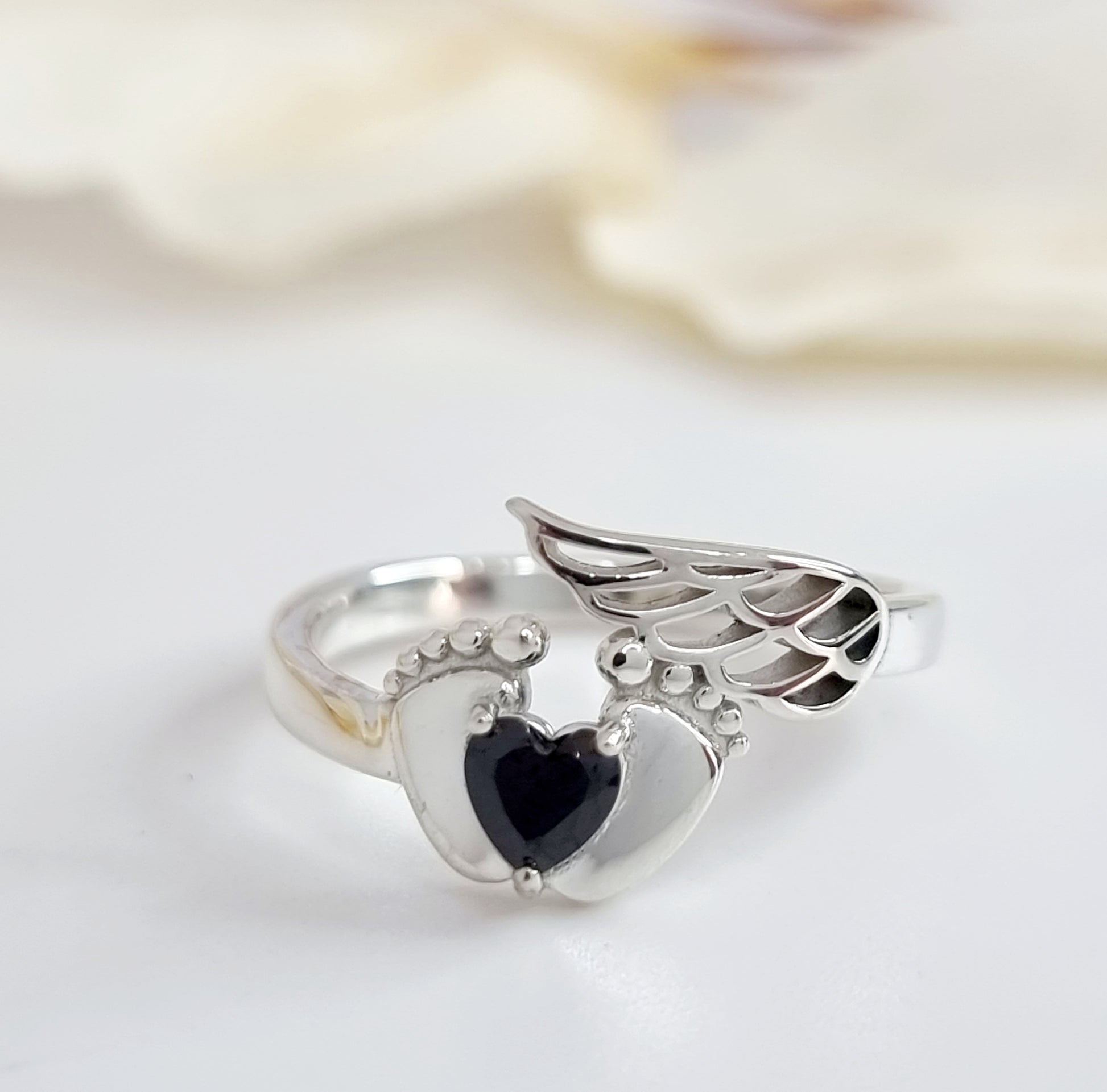 "Mommy of an Angel" - silver ring