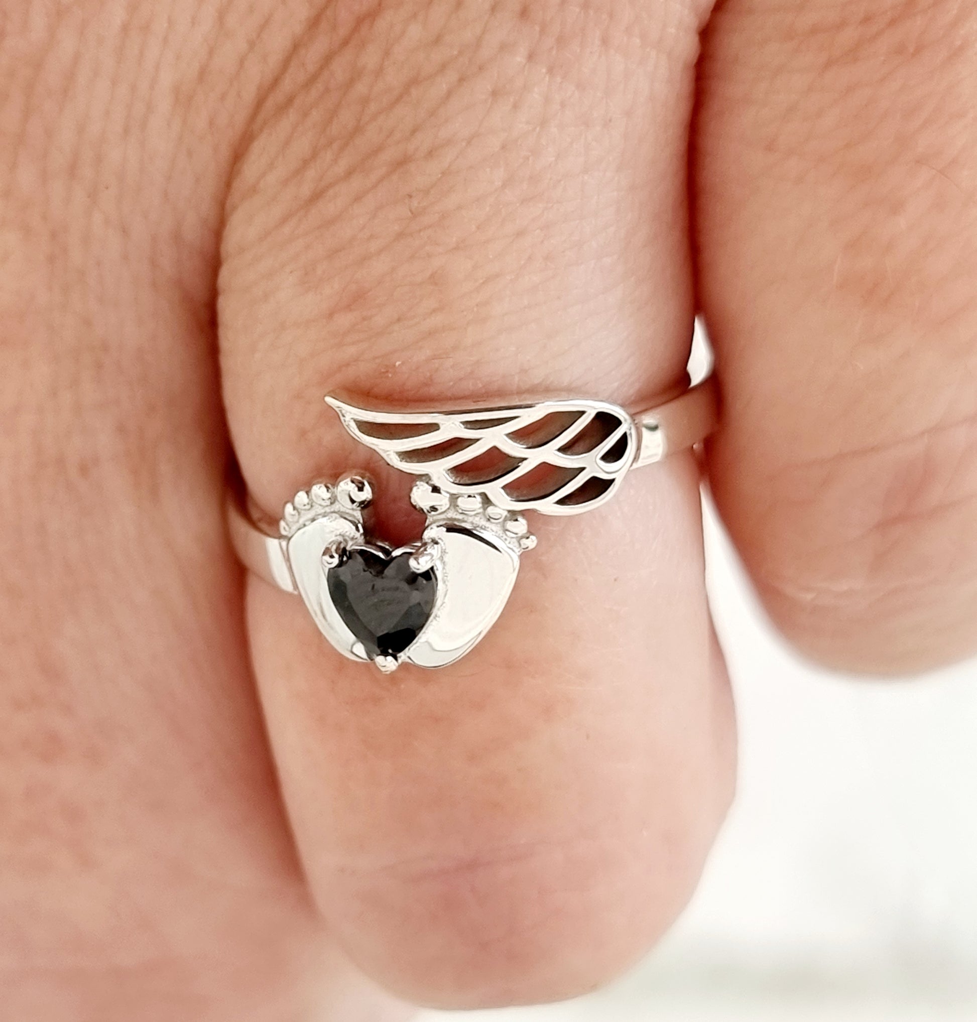 "Mommy of an Angel" - silver ring