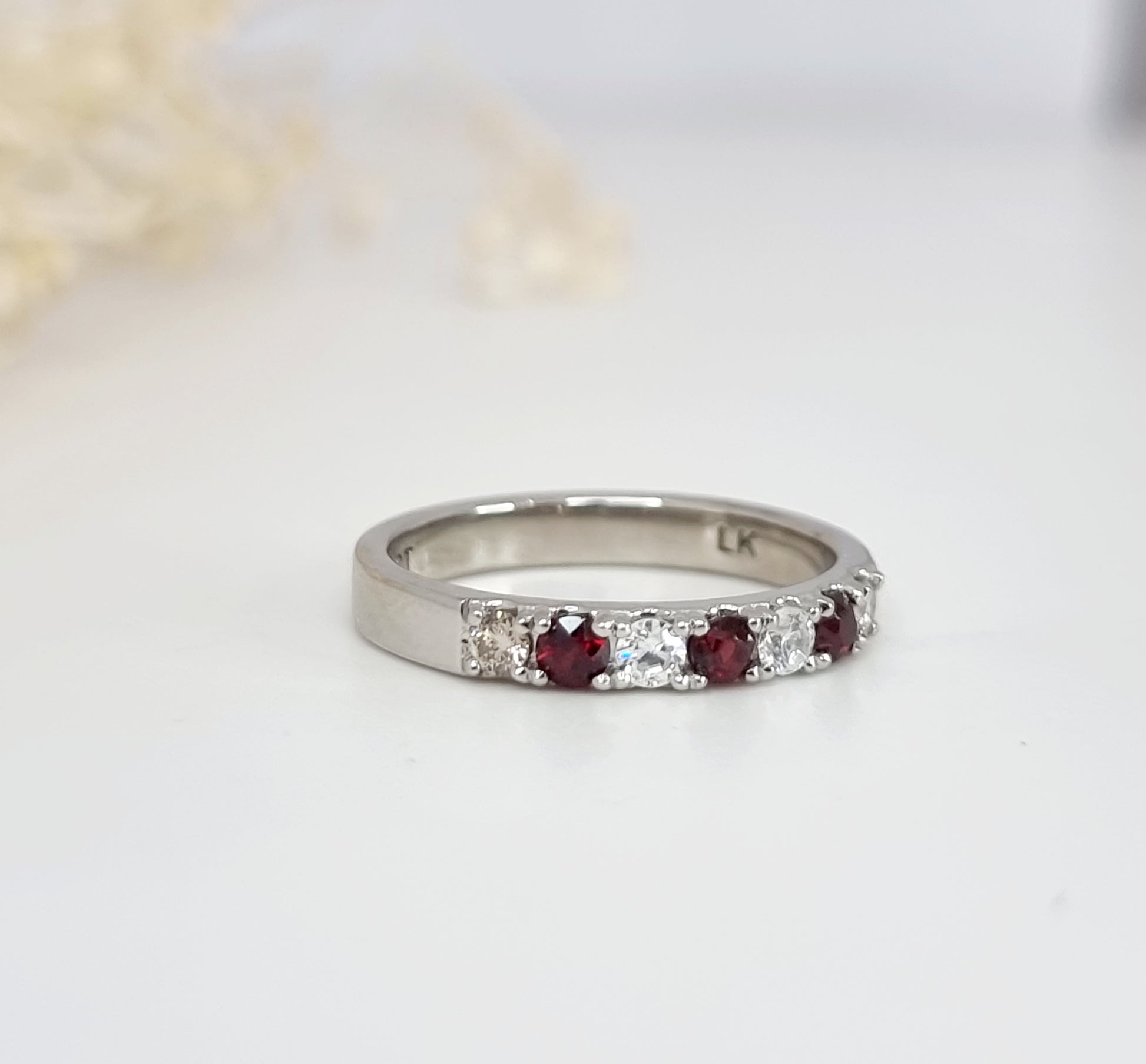 Birthstone - Silver Eternity Ring